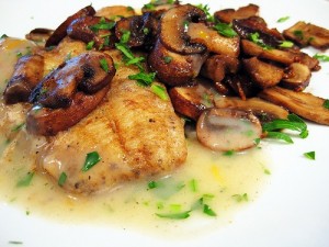 Receita de Linguado com Cogumelos