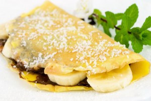 Receita de Crepes Flamejados com Banana