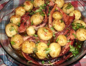 Receita de Polvo a Lagareiro