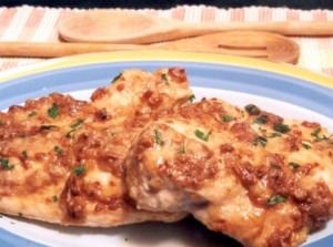 Receita de Pernas de Frango com Sopa de Cebola