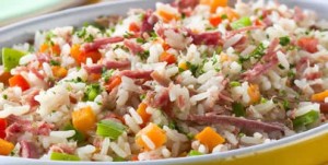 Salada de Carne, arroz e Abobora