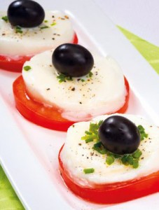 Salada de Tomate, Mozzarella e Azeitonas