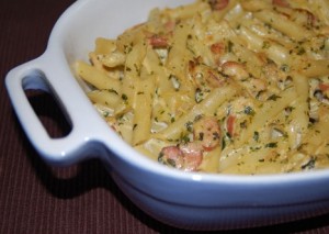 Receita de Salada de Massa Gratinada com Frango