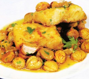 Receita de Bacalhau Assado no Forno com Castanhas