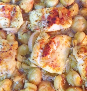 Receita de frango no forno com castanhas e batatinhas