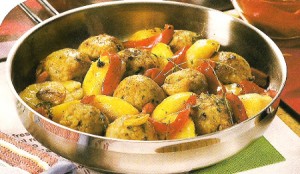 Receita de almôndegas de aves com pimentos