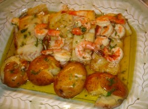 Receita de Bacalhau com camarao