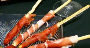 Receita de Grissinos com presunto