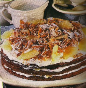 delicia de chocolate com ananás