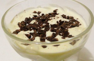 mousse de chocolate branco