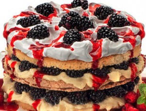 folhado com frutos vermelhos