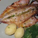 robalinho grelhado com legumes