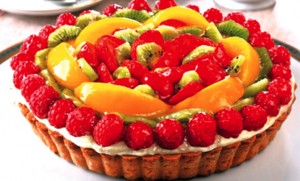 tarte de iogurte e frutas