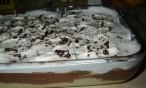 doce de natas e chocolate