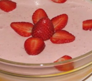 doce de natas e morangos