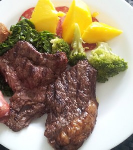 picanha grelhada com manga