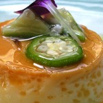 pudim salgado com queijo mozzarela