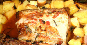 carne de porco assada