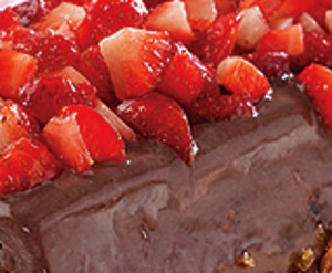 delicia de chocolate e frutas