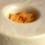 pudim gelado de pessego