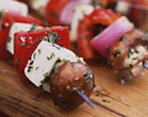 espetadinhas de queijo