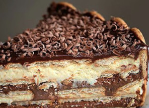 semi-frio de mista de chocolate