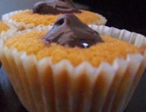 queques de chocolate e cenoura