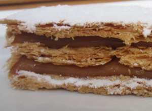 folhas a mil com chocolate