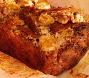 ingles de banana canela e nozes