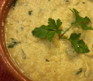 mista courgette em açorda