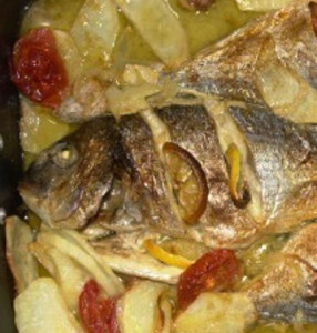 besugo temperado ao forno