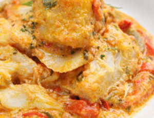 bacalhau cozido com camarao