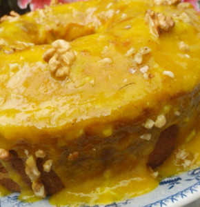 bolo com creme de ovos