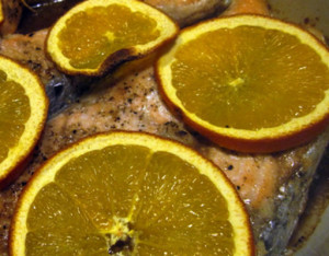 lombo de salmao com molho ingles