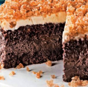 delicia de chocolate com gelado