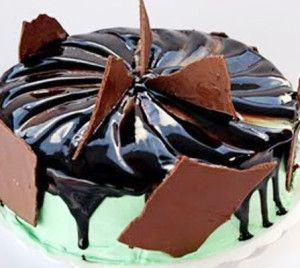 semi frio de menta e chocolate