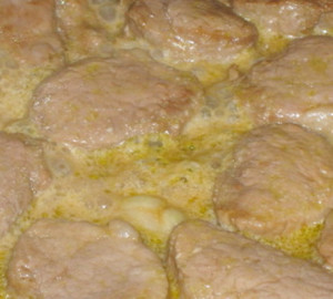 lombinhos de porco estufados com cogumelos